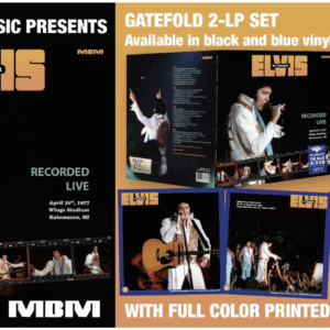 Elvis In Concert Kalamazoo 26 april 1977 33RPM Sort / Blå Vinyl - Milbranch Music Label MBM